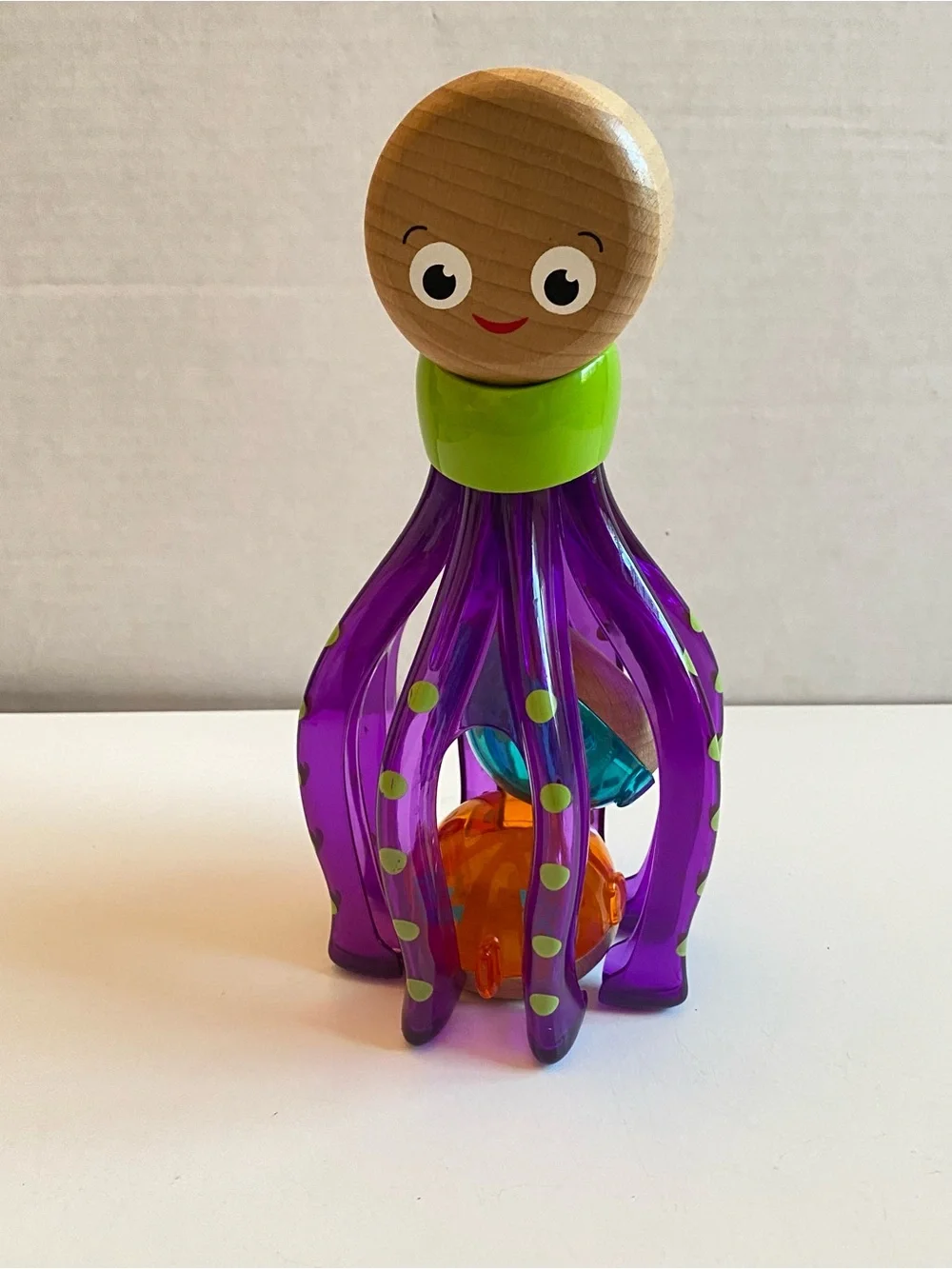 Rare Fisher-Price Wooden Toys Sea Party Octopus Fine Motor Toy Complete 18M+